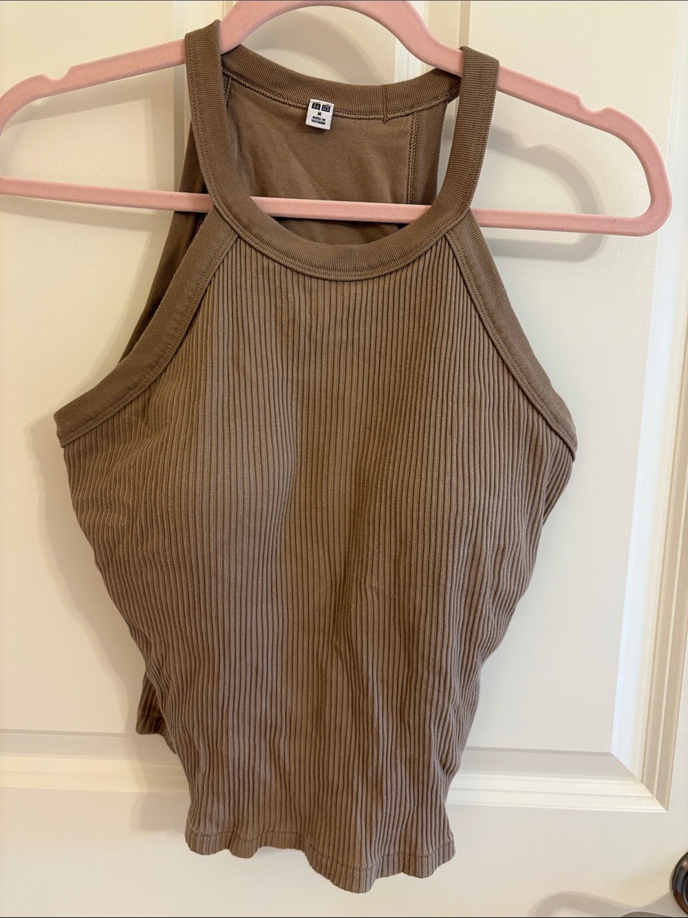 Uniqlo Ribbed Racerback Tank - Brown